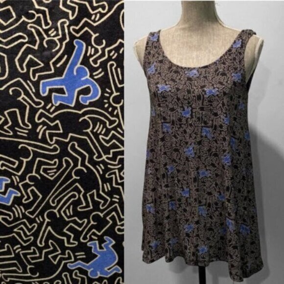 KEITH Haring Uniqlo Co-lab Tank Top Size Medium - Picture 2 of 12